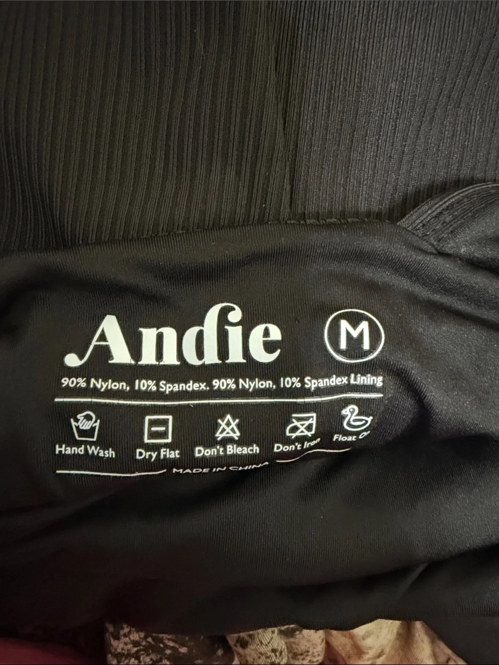 Andie Swim Mykonos Black Ribbed One Piece Swimsuit